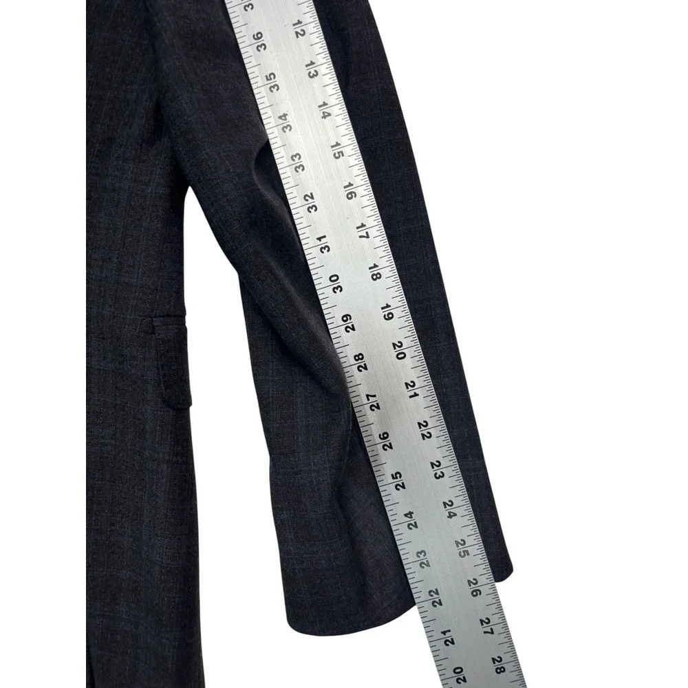 Byron British Style 52 42R 35x31 Gray Blue Plaid 2pc Pant Suit Flannel Wool